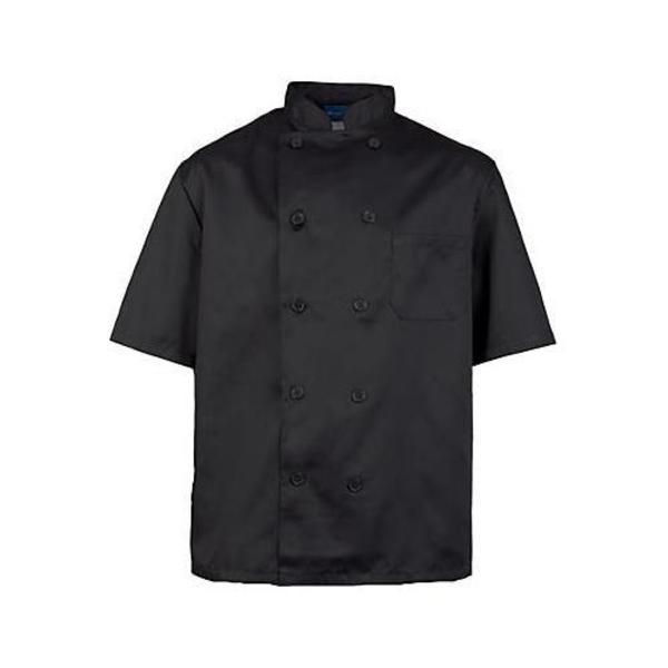 Kng XL Men's Black Short Sleeve Chef Coat 1053XL